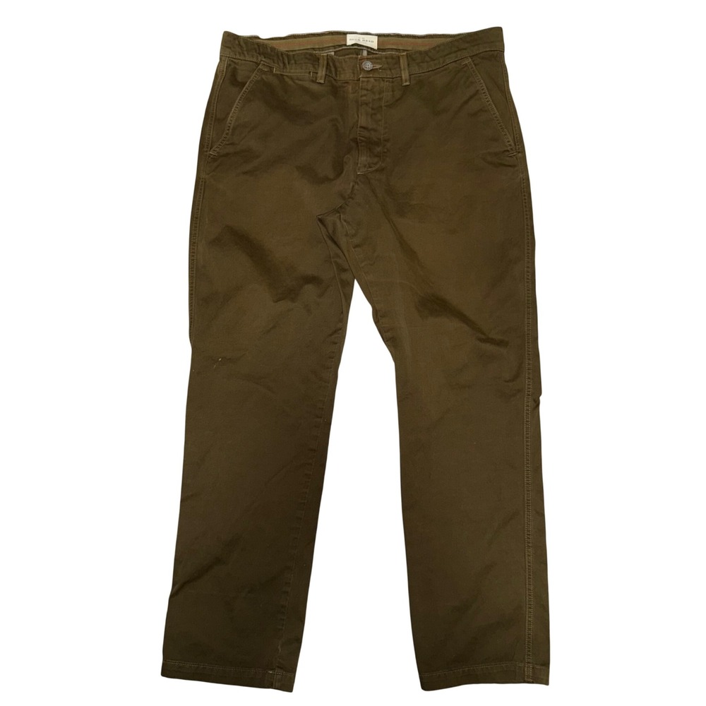 Duck Head Chino Pants Mens 38x32 Brown Olive Straight Leg Workwear Americana